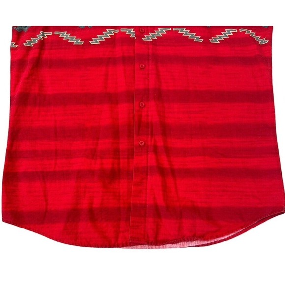 Vtg 80s 90s ROPER Southwestern Cowboy Shirt Aztec Button Down Long Sleeve Top L - Picture 3 of 7